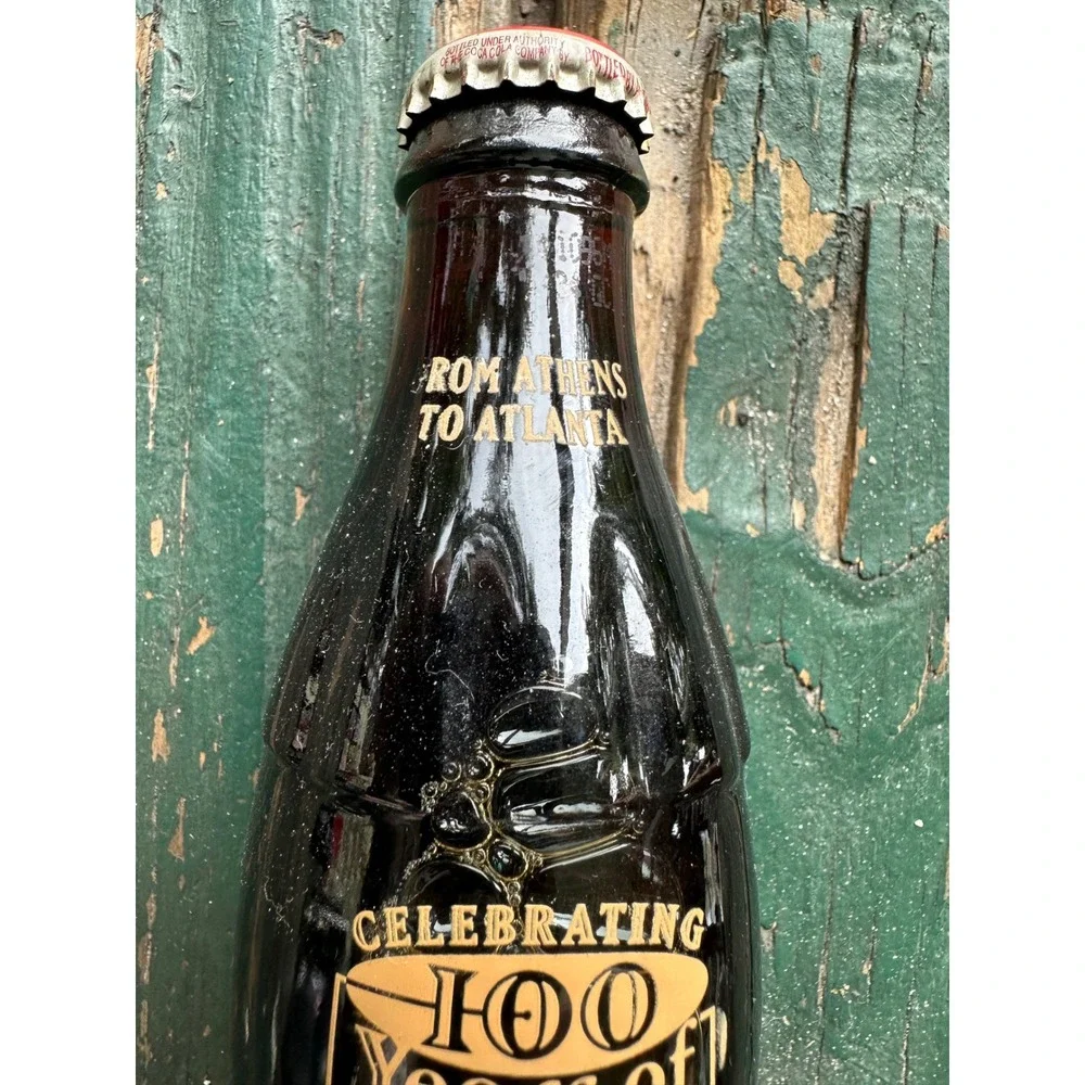 Vintage 1996 Coca-Cola Classic 8oz Bottle 100 Years Olympic Tradition Atlanta